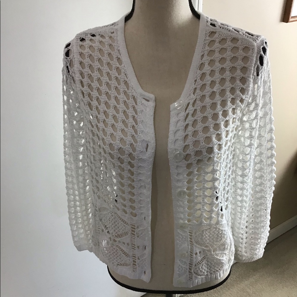 White cotton sweater- Size L